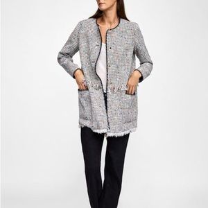 Zara tweed fringe hem‎ jacket